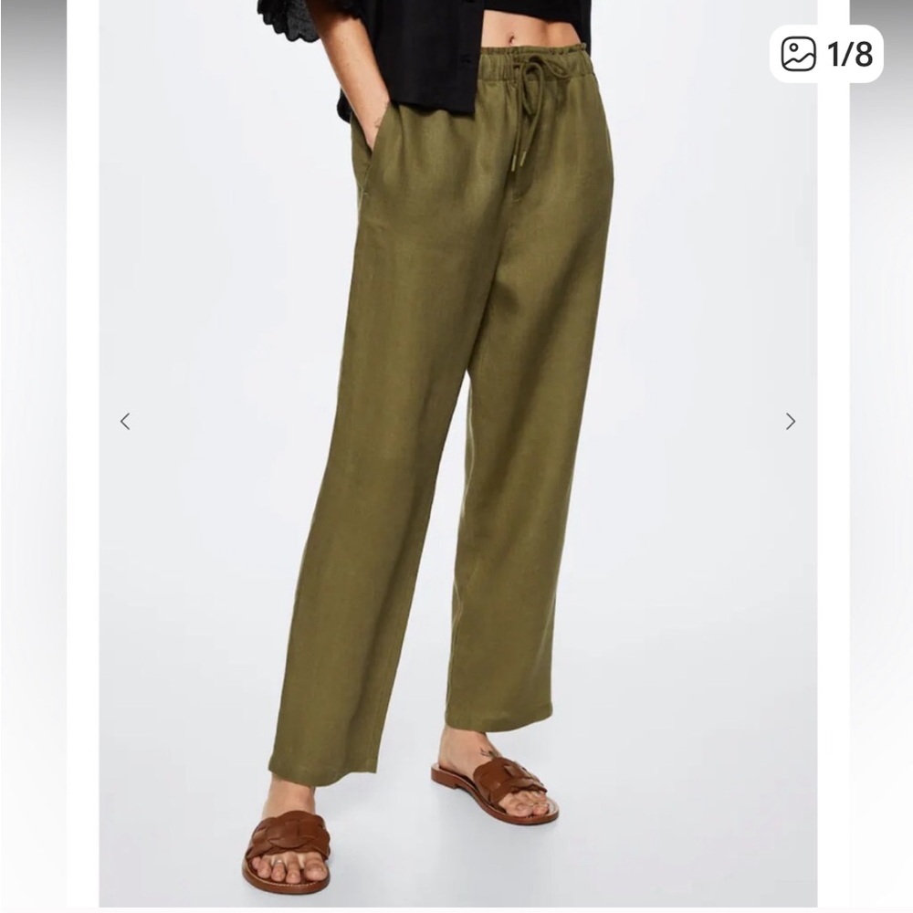 Mango 100% Linen Pants | Size M
